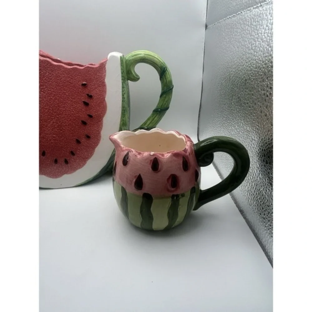 3-PC Watermelon‎ Pitcher & Creamer Set Kitchen Decor